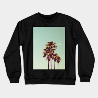 Palm trees, Tropical landscape palms, Sky, Nature print Crewneck Sweatshirt